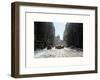 Yellow Taxis on Fifth Avenue Snow in Manhattan-Philippe Hugonnard-Framed Art Print