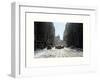 Yellow Taxis on Fifth Avenue Snow in Manhattan-Philippe Hugonnard-Framed Art Print