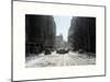 Yellow Taxis on Fifth Avenue Snow in Manhattan-Philippe Hugonnard-Mounted Art Print