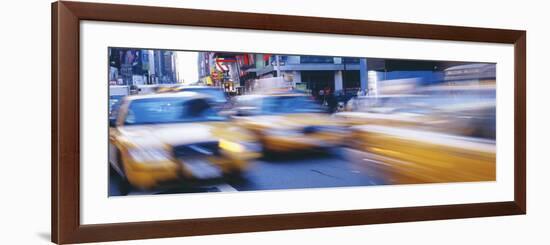 Yellow Taxis on the Road, Times Square, Manhattan, New York City, New York State, USA-null-Framed Photographic Print