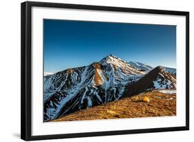 Yellow Tent High In The Mountains Of The Alaskan Range-Lindsay Daniels-Framed Photographic Print