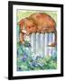 Yellow Tiger Tabby Cat with Mouse-sylvia pimental-Framed Art Print