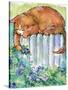 Yellow Tiger Tabby Cat with Mouse-sylvia pimental-Stretched Canvas