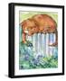 Yellow Tiger Tabby Cat with Mouse-sylvia pimental-Framed Art Print