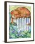 Yellow Tiger Tabby Cat with Mouse-sylvia pimental-Framed Art Print