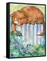 Yellow Tiger Tabby Cat with Mouse-sylvia pimental-Framed Stretched Canvas