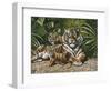 Yellow Tiger with Cubs-unknown Ampel-Framed Art Print