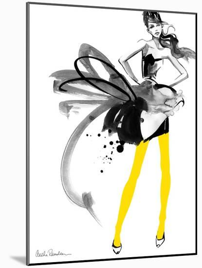 Yellow Tights-Aasha Ramdeen-Mounted Art Print