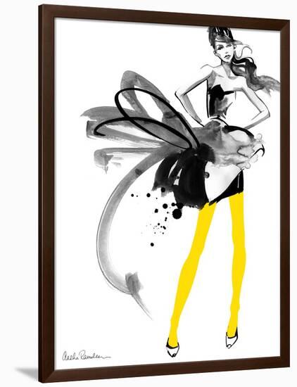 Yellow Tights-Aasha Ramdeen-Framed Art Print