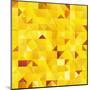 Yellow Triangles Seamless Pattern-art_of_sun-Mounted Art Print