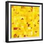 Yellow Triangles Seamless Pattern-art_of_sun-Framed Art Print