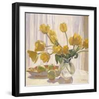 Yellow Tulips and Apples-Valeriy Chuikov-Framed Giclee Print