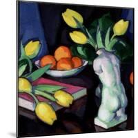 Yellow Tulips and Statuette-Samuel John Peploe-Mounted Giclee Print