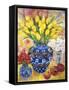 Yellow Tulips in a Blue and Gold Pot-Lorraine Platt-Framed Stretched Canvas