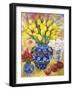 Yellow Tulips in a Blue and Gold Pot-Lorraine Platt-Framed Giclee Print