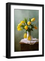 Yellow Tulips in a Vase-null-Framed Art Print