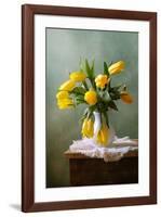 Yellow Tulips in a Vase-null-Framed Art Print