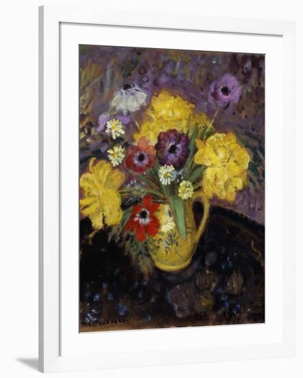 Yellow Tulips; Les Tulipe Jaunes-Frederick Carl Frieseke-Framed Giclee Print