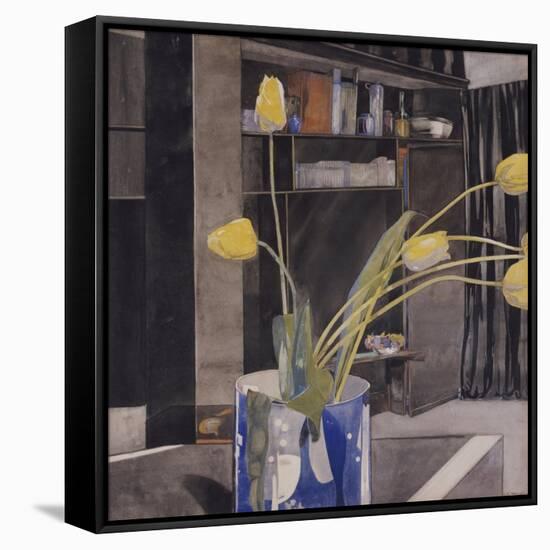 Yellow Tulips-Charles Rennie Mackintosh-Framed Stretched Canvas