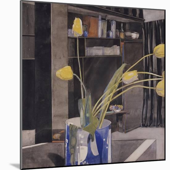 Yellow Tulips-Charles Rennie Mackintosh-Mounted Giclee Print