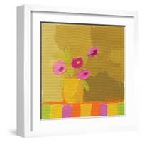 Yellow Vase-Phyllis Adams-Framed Art Print