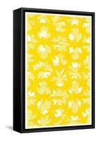 Yellow Walpaper Pattern-null-Framed Stretched Canvas