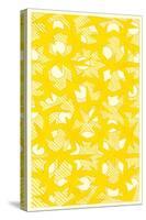 Yellow Walpaper Pattern-null-Stretched Canvas