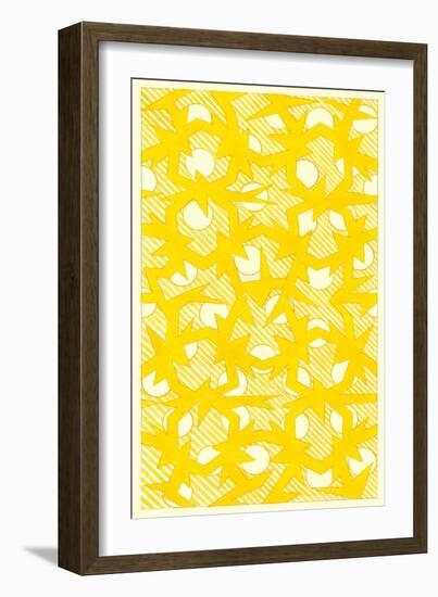 Yellow Walpaper Pattern-null-Framed Art Print