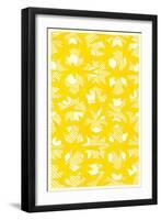 Yellow Walpaper Pattern-null-Framed Art Print