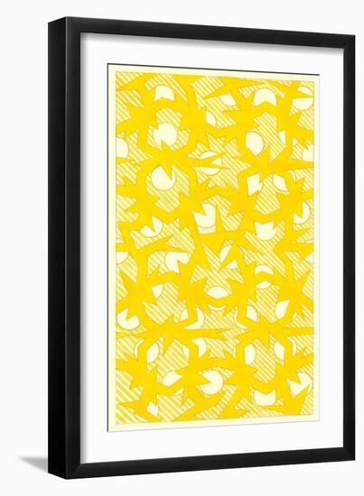 Yellow Walpaper Pattern-null-Framed Art Print