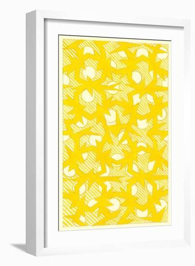 Yellow Walpaper Pattern-null-Framed Art Print