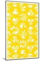 Yellow Walpaper Pattern-null-Mounted Art Print