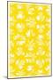 Yellow Walpaper Pattern-null-Mounted Art Print