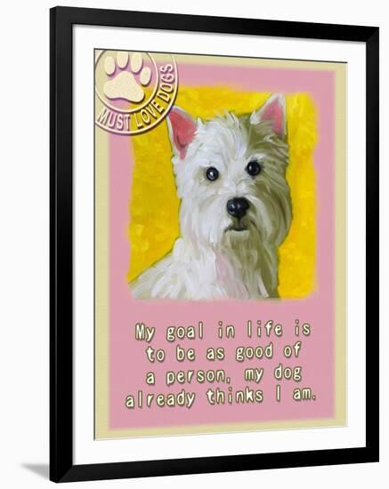 Yellow Westie-Cathy Cute-Framed Giclee Print