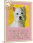 Yellow Westie-Cathy Cute-Mounted Giclee Print