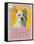 Yellow Westie-Cathy Cute-Framed Stretched Canvas