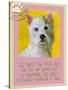 Yellow Westie-Cathy Cute-Stretched Canvas