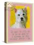 Yellow Westie-Cathy Cute-Stretched Canvas