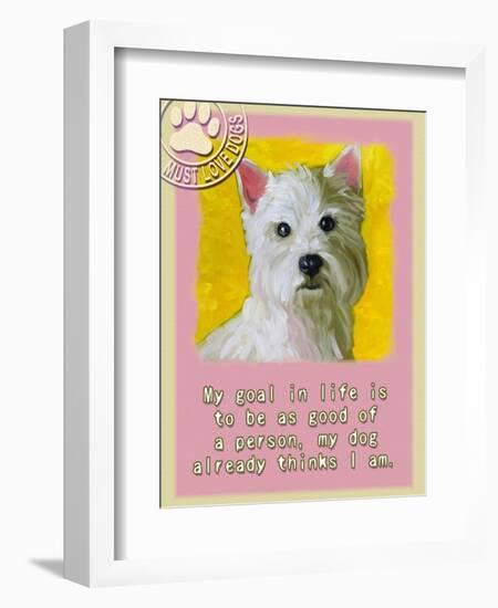 Yellow Westie-Cathy Cute-Framed Giclee Print