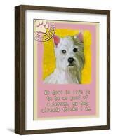 Yellow Westie-Cathy Cute-Framed Giclee Print