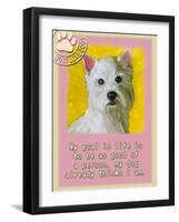 Yellow Westie-Cathy Cute-Framed Giclee Print