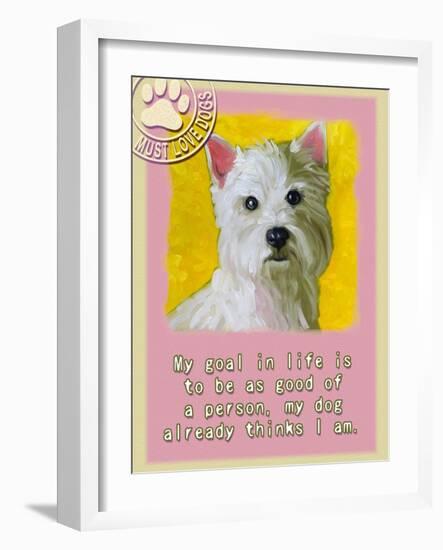 Yellow Westie-Cathy Cute-Framed Giclee Print