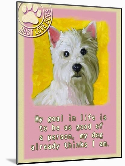 Yellow Westie-Cathy Cute-Mounted Giclee Print