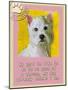 Yellow Westie-Cathy Cute-Mounted Giclee Print