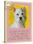 Yellow Westie-Cathy Cute-Stretched Canvas