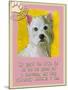 Yellow Westie-Cathy Cute-Mounted Giclee Print