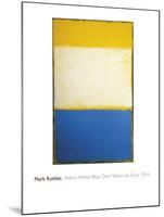 Yellow, White, Blue Over Yellow on Gray, 1954-Mark Rothko-Mounted Giclee Print