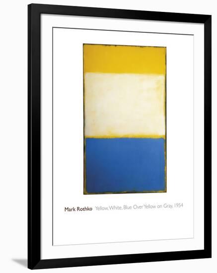 Yellow, White, Blue Over Yellow on Gray, 1954-Mark Rothko-Framed Giclee Print