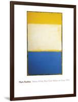 Yellow, White, Blue Over Yellow on Gray, 1954-Mark Rothko-Framed Giclee Print