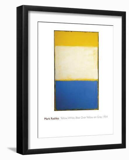 Yellow, White, Blue Over Yellow on Gray, 1954-Mark Rothko-Framed Giclee Print